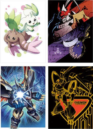 Digimon Card Game Official Sleeves 2021 Ver.2.0 mit 4 verschiedenen Artworks (je 60 Sleeves)