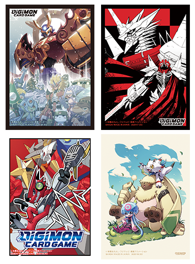 Digimon Card Game Official Sleeves 2022 mit 4 verschiedenen Artworks (je 60 Sleeves)