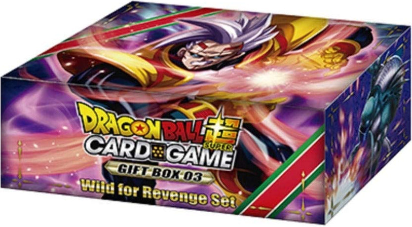 Dragon Ball Super Card Game Gift Box 3 Wild for Revenge mit 6 Boostern und Silver Foil Karte