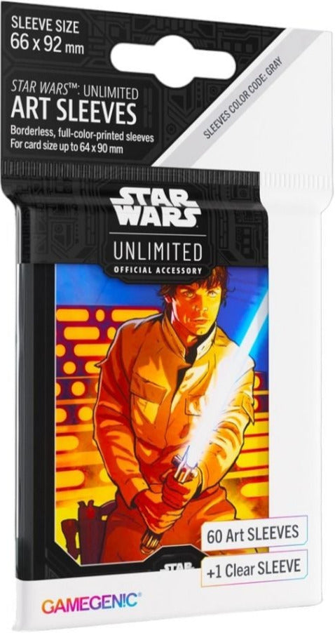  Gamegenic Star Wars Unlimited Art Sleeves Luke Skywalker – 60 Kartenhüllen mit Motiv