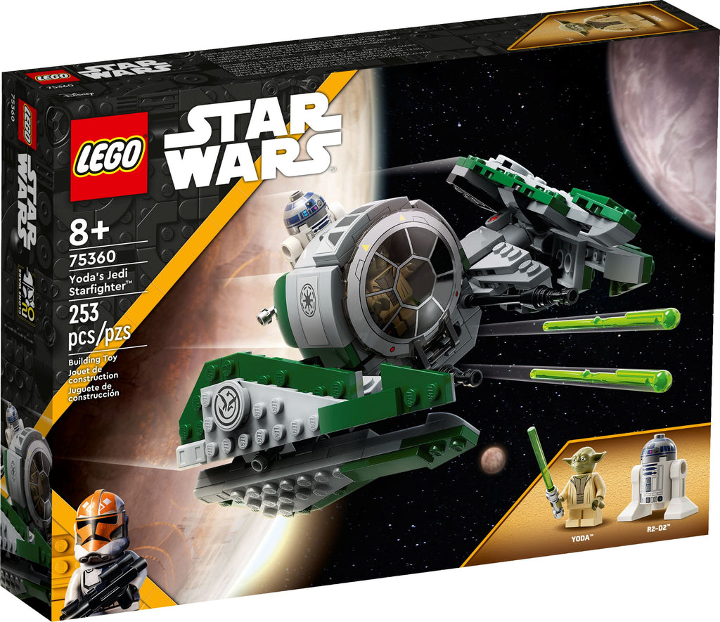 LEGO Star Wars 75360 Yodas Jedi Starfighter mit Yoda Minifigur und R2-D2