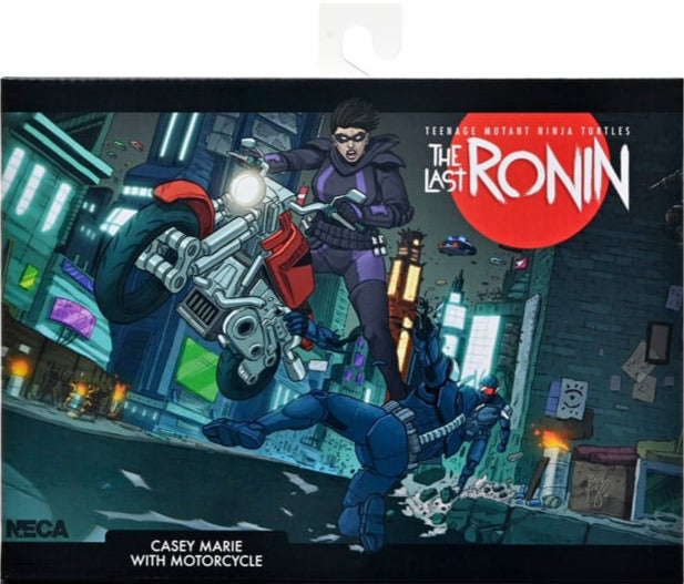 NECA TMNT The Last Ronin Casey Marie Actionfigur mit Motorrad 18 cm