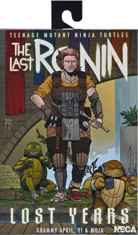 NECA TMNT The Last Ronin The Lost Years Grammy April mit Baby Yi & Moja 18 cm