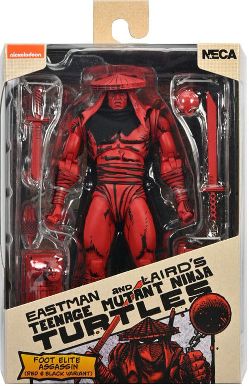 NECA TMNT Mirage Comics Red and Black Foot Assassin Actionfigur 18 cm