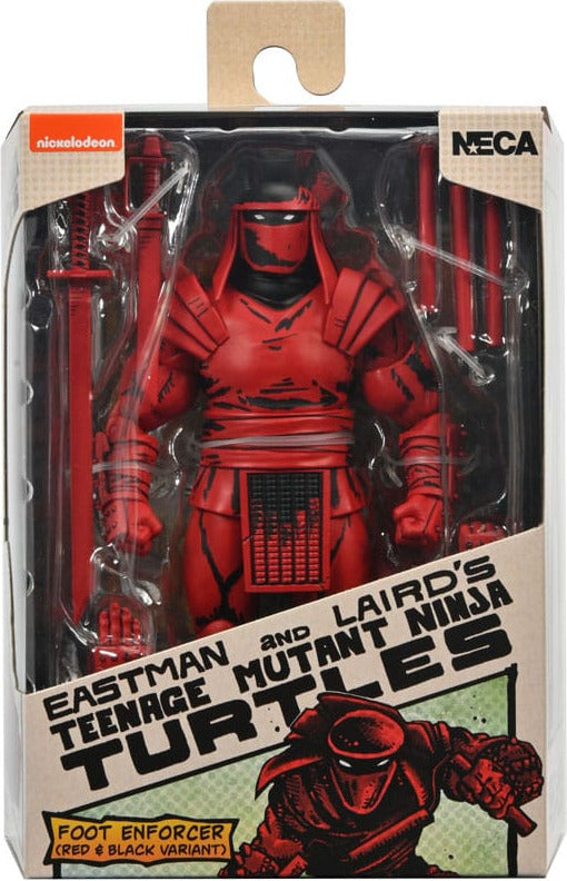 NECA TMNT Mirage Comics Red and Black Foot Enforcer Actionfigur 18 cm