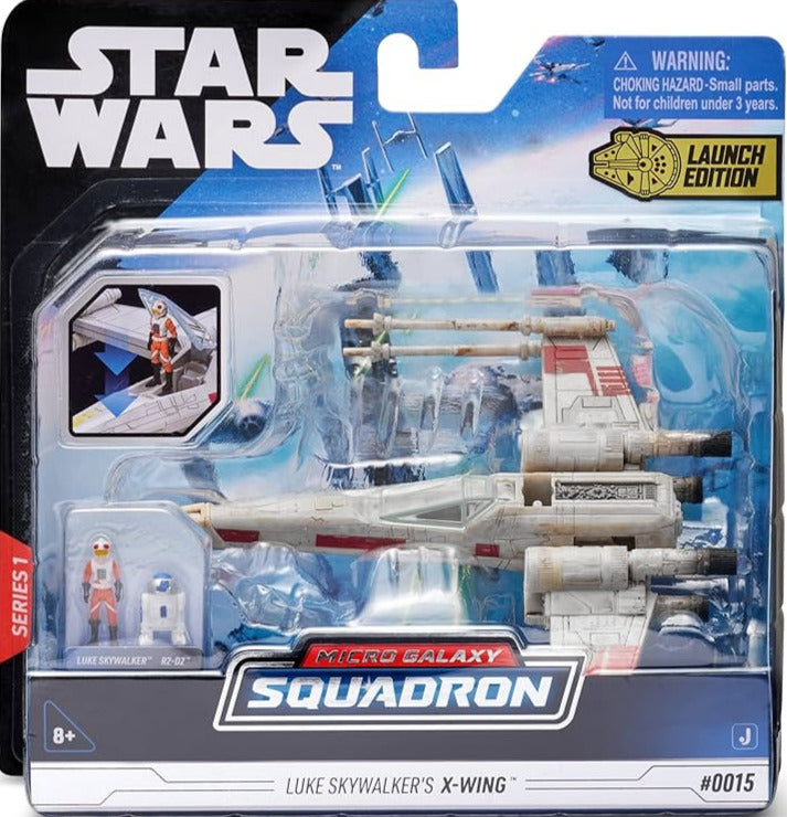 Star Wars Micro Galaxy Squadron – Luke Skywalker X-Wing Starfighter mit Cockpit und Fahrwerk
