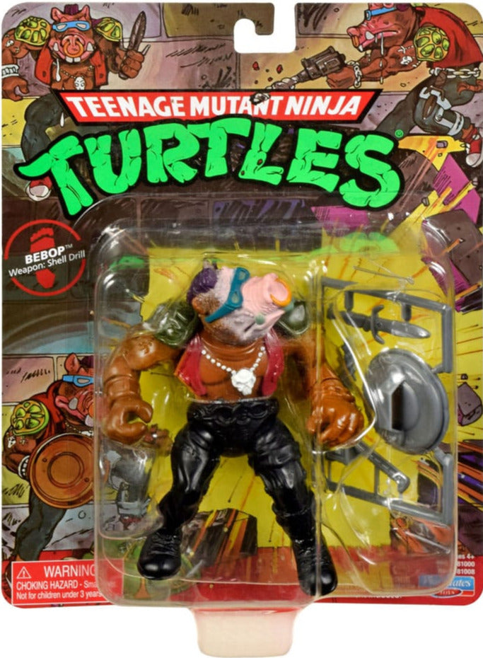  TMNT Classic Bebop Actionfigur mit Storage Shell – 10 cm von Playmates