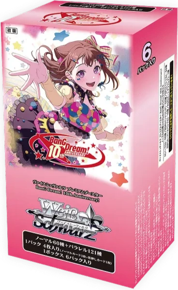 Weiß Schwarz BanG Dream! 10th Anniversary Premium Booster Display Japanisch mit 6 Packs